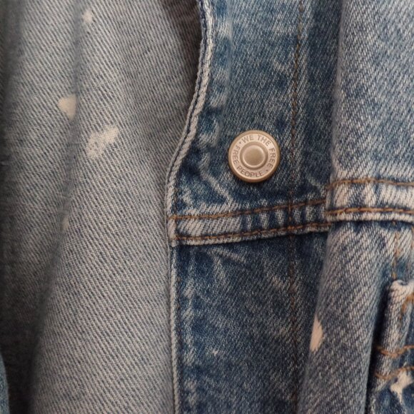 We The Free Opal Swing CALYSPO Denim Jacket Free People XL - Picture 8 of 12